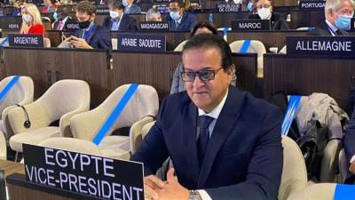 وزير التعليم العالى يلقي كلمة المجموعة العربية فى الدورة(212)للمجلس التنفيذي لمنظمة اليونسكو