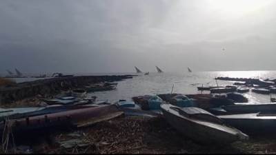 بسبب الأحوال الجوية.. توقف حركة الملاحة بمياه البحر المتوسط بكفر الشيخ