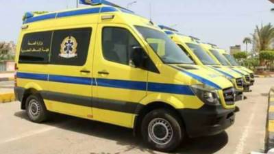 الصحة: الدفع بـ13 سيارة إسعاف لنقل مصابي حادث مدينة الطور