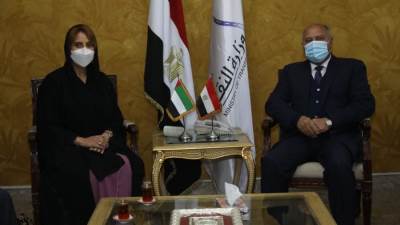 «الوزير» يبحث مع سفيرة دولة الإمارات بالقاهرة التعاون في مجال النقل