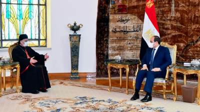 الرئيس السيسي يستقبل بطريرك أنطاكيا وسائر المشرق للموارنة لبحث التعاون