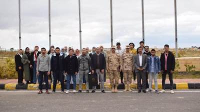 "الشباب والرياضة" تنظم زيارة لقاعدة محمد نجيب العسكرية لشباب جامعة حلوان