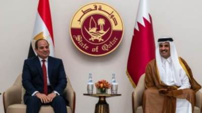 رجال أعمال قطريين للرئيس السيسى: نتطلع لبحث تعظيم التعاون بين البلدين