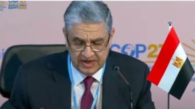 قمة المناخ| محمد شاكر: مصر تنتج أقل سعر للكهرباء حول العالم بسعر 2 سنت للكيلو وات
