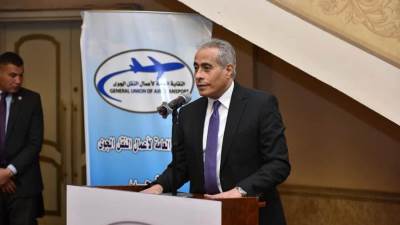 “شحاتة" في الجمعية العمومية لأعمال النقل الجوي: أخلصوا في عملكم وحافظوا على استقرار شركاتكم