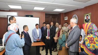 وزيرا التعليم والرياضة يزوران مدرسة الشهيد يسرى عميرة النموذجية الثانوية الإعدادية بنات