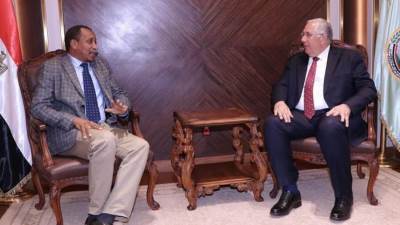 القصير يبحث مع مدير المنظمة العربية للتنمية الزراعية المشروعات المستقبلية بين الجانبين