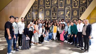 وزيرة الهجرة تجري زيارة للمتحف المصري الكبير بصحبة 50 شابًا مصريًا من شباب "ميدسي"