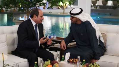 الرئيس السيسى يبحث مع الشيخ محمد بن زايد تطورات الأوضاع على الساحة الفلسطينية