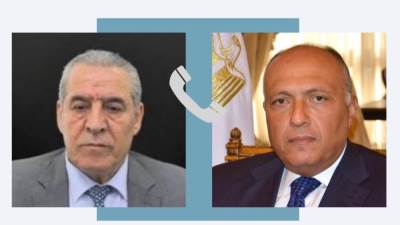 وزير الخارجية يتلقى اتصالاً هاتفياً من أمين سر اللجنة التنفيذية لمنظمة التحرير الفلسطينية