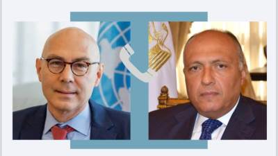 سامح شكري يتلقى اتصالاً هاتفياً من المفوض الأممي السامي لحقوق الإنسان