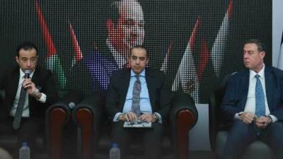 الحملة الرسمية للمرشح الرئاسي عبد الفتاح السيسى تستقبل سفير فلسطين لدى مصر