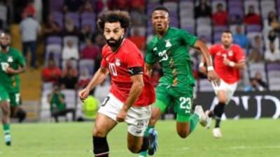 منتخب مصر يتقدم على جيبوتى بهدفى صلاح فى الشوط الأول