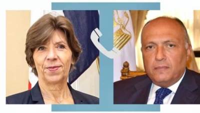 وزير الخارجية يتلقى اتصالاً من وزيرة خارجية فرنسا