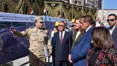 وزيرا التخطيط والتنمية المحلية ومحافظ الإسكندرية يتفقدون مشروع الاستراتيجية المتكاملة لإدارة مياه الأمطار