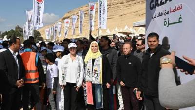 القباج تطلق ماراثون " من مصر إلى غزة" .. ونصيب المساعدات المصرية يحتل المركز الأول