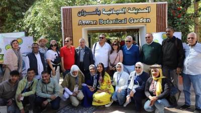 الحديقة النباتية التاريخية بأسوان تستقبل الشباب العربي بالمنتدى البيئي للأمن المائي والغذائي