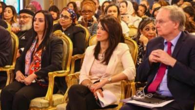 وزيرة التعاون الدولى تُشارك فى إطلاق برنامج تمكين المرأة المصرية