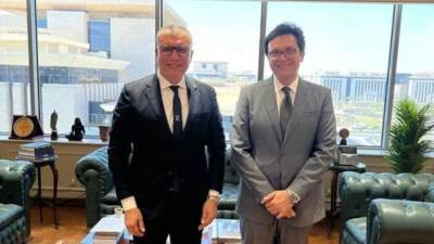 وزير الثقافة يستقبل رئيس اتحاد إذاعات وتلفزيونات دول منظمة التعاون الإسلامي لبحث التعاون